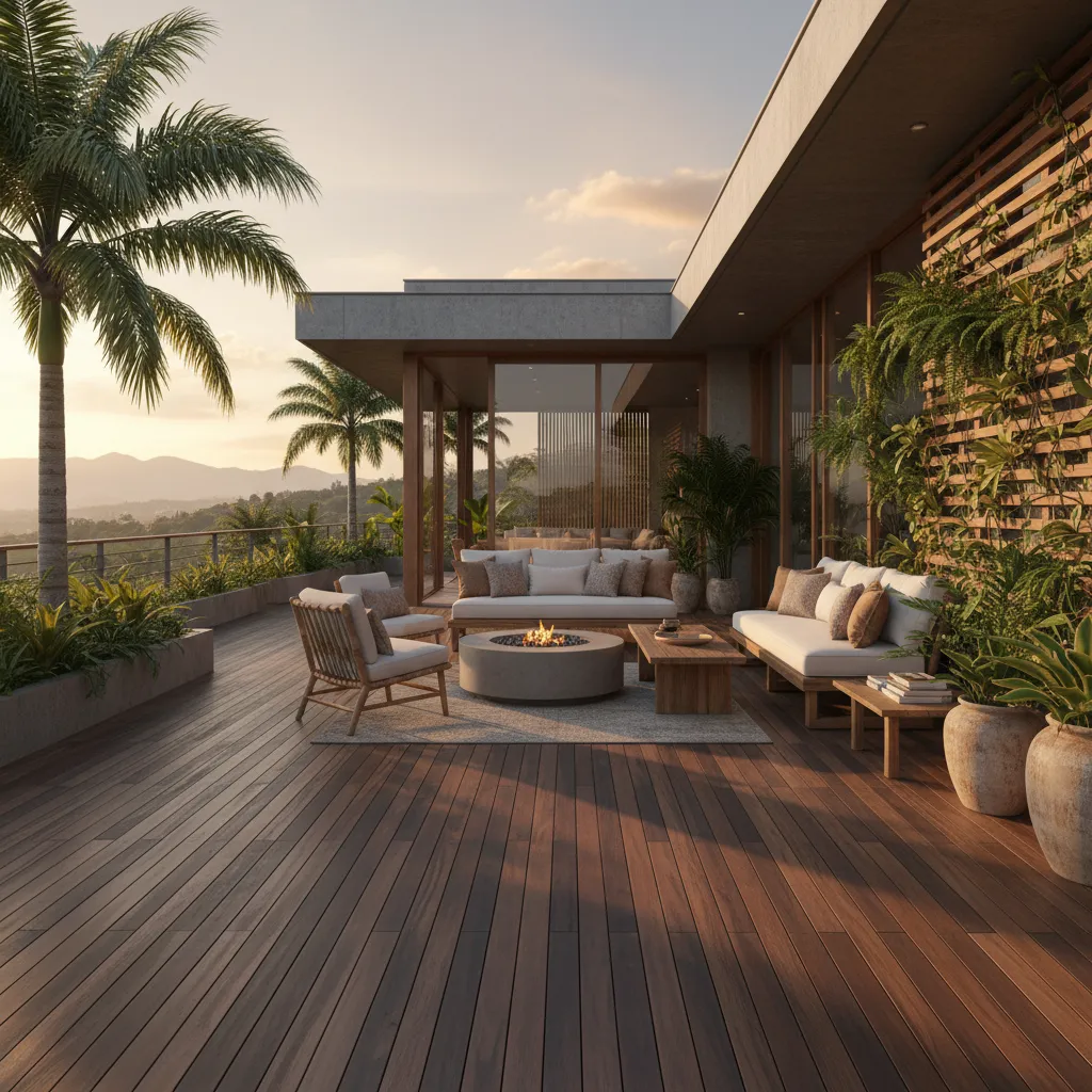 Casa con terraza exterior y área social abierta