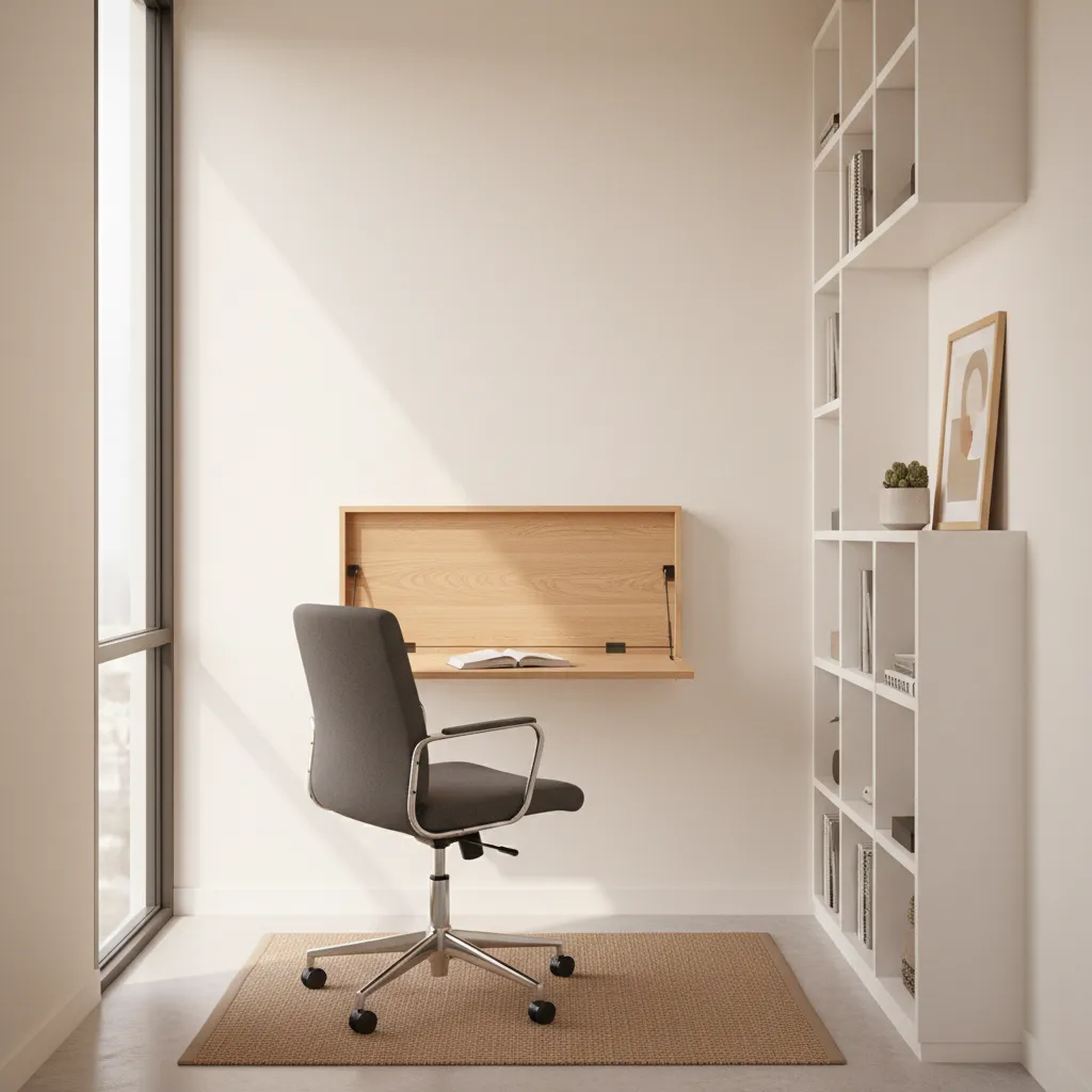 Efficient micro workspace layout inside a 30 square foot area