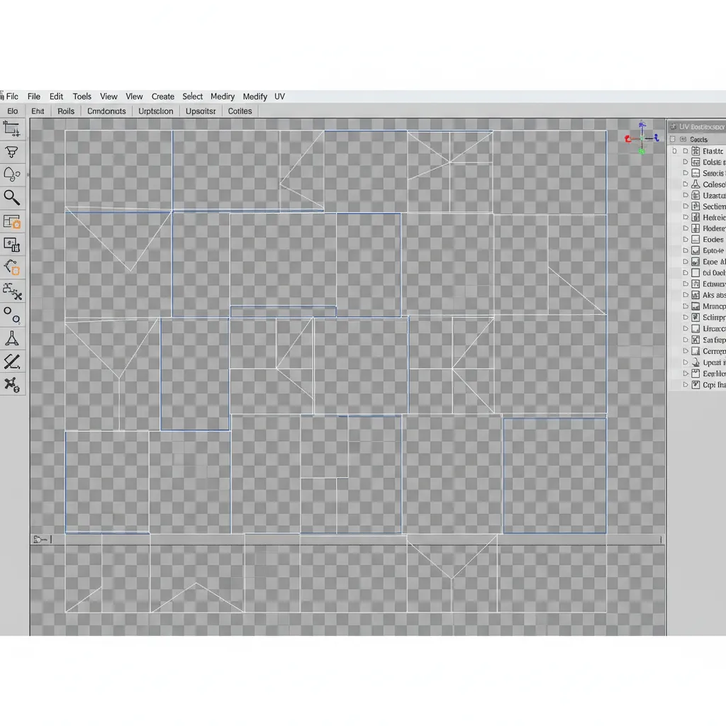 organized UV layout maximizing texture space efficiency