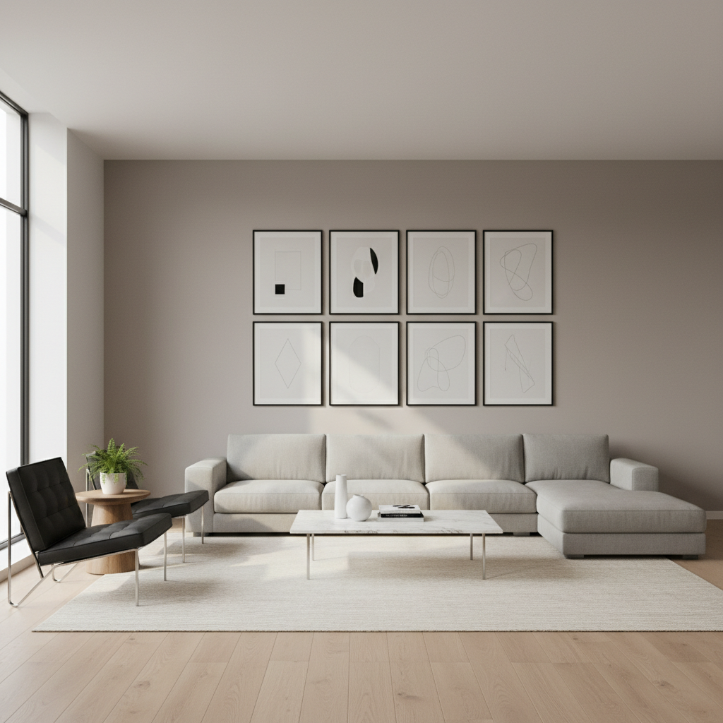 Eight Frame 8 Frame Gallery Wall Spacing: Fix Crooked Layouts
