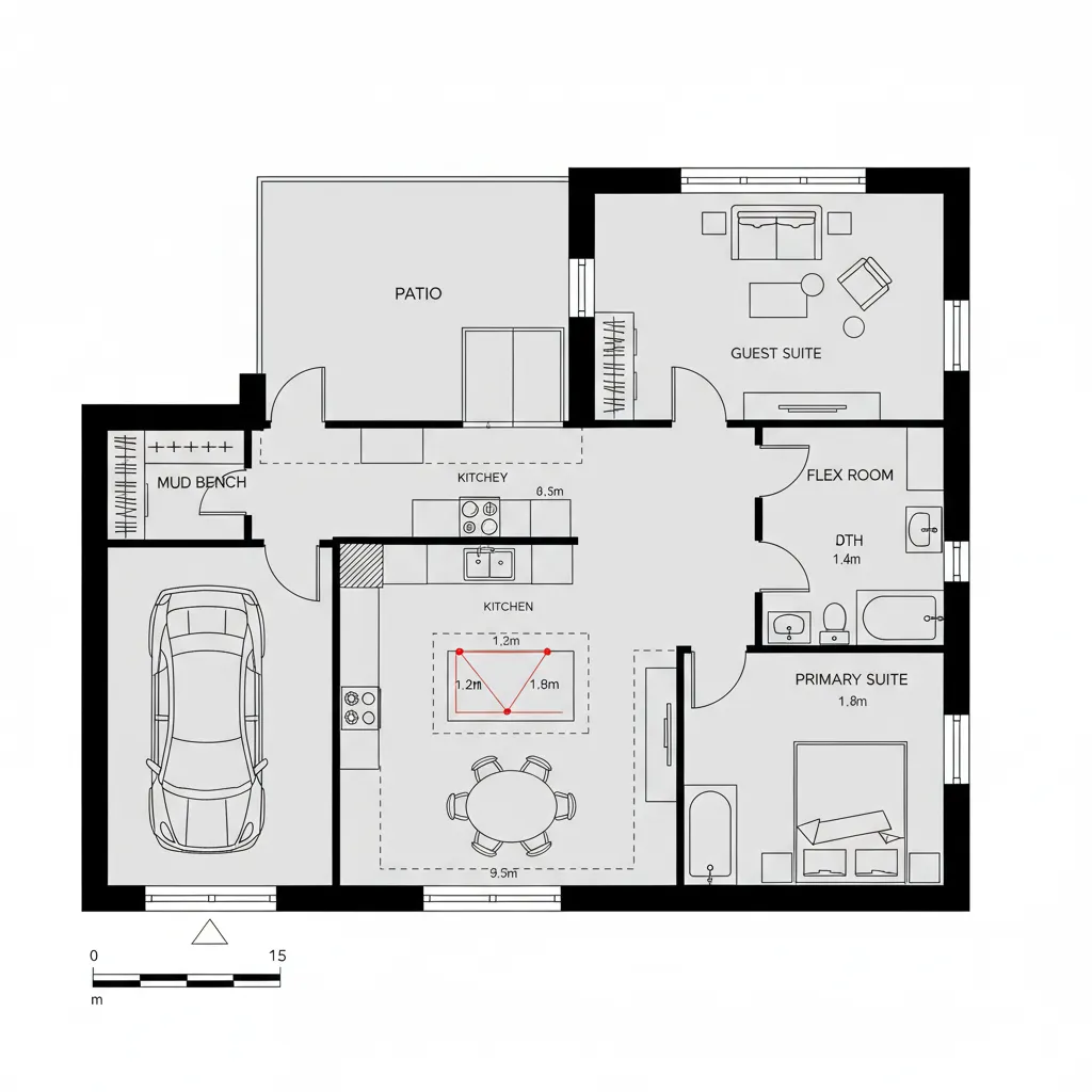 Elastic L-Plan with Flex Room