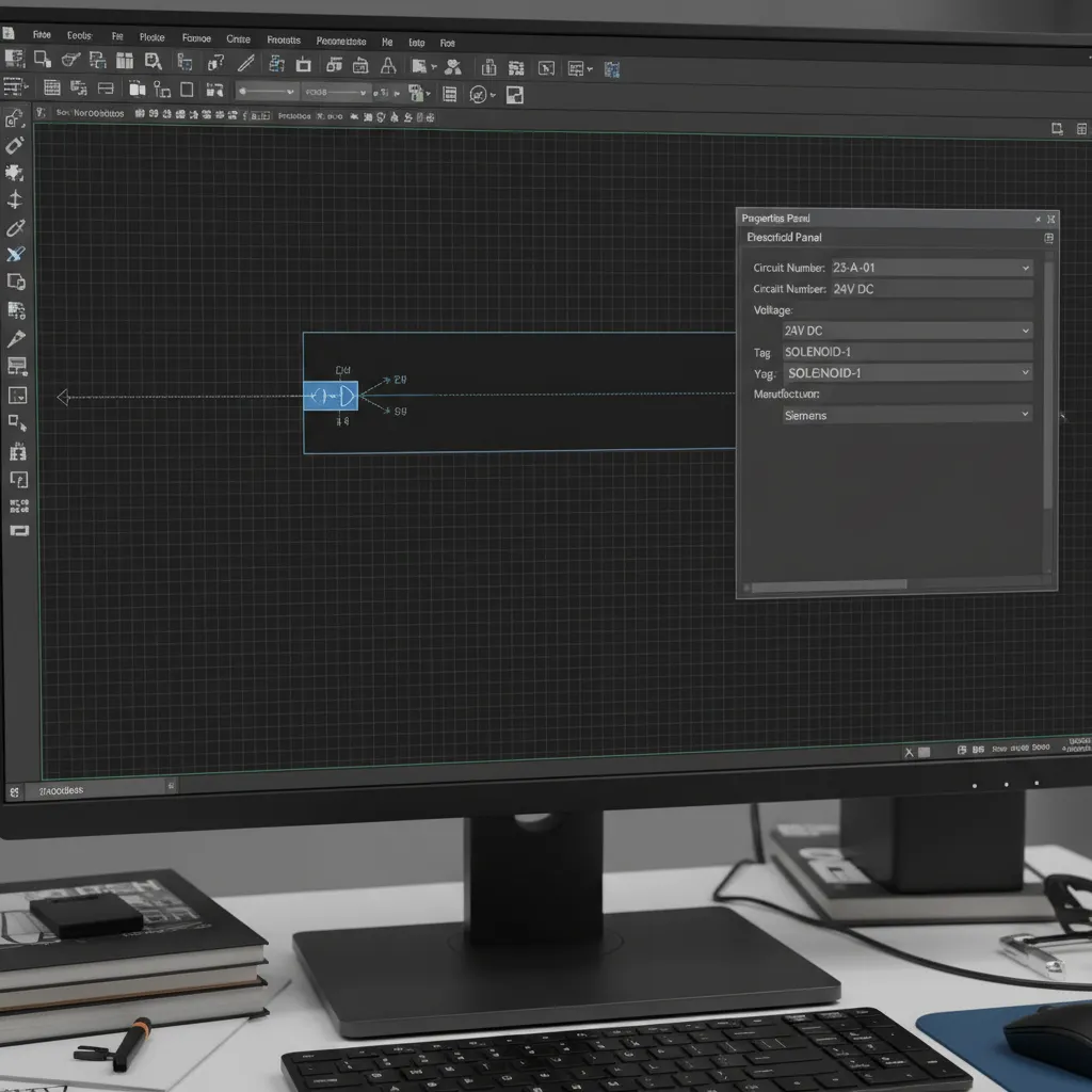 Example of CAD electrical block attributes and naming conventions