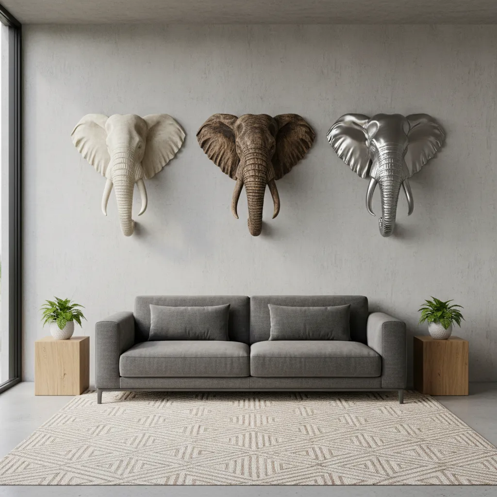 Elephant Head Wall Decor Materials Compared: Resin vs Wood vs Metal
