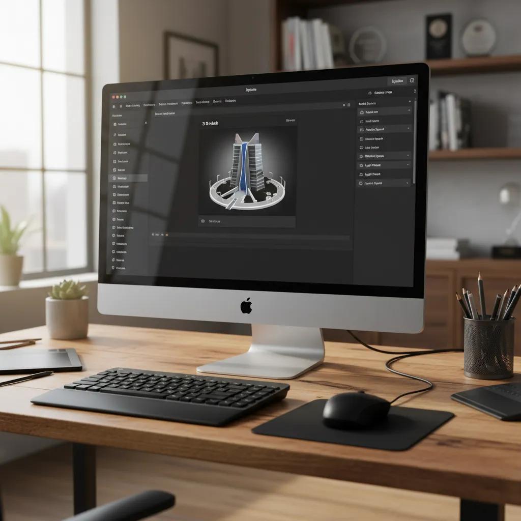 WordPress editor interface embedding a 3D model viewer