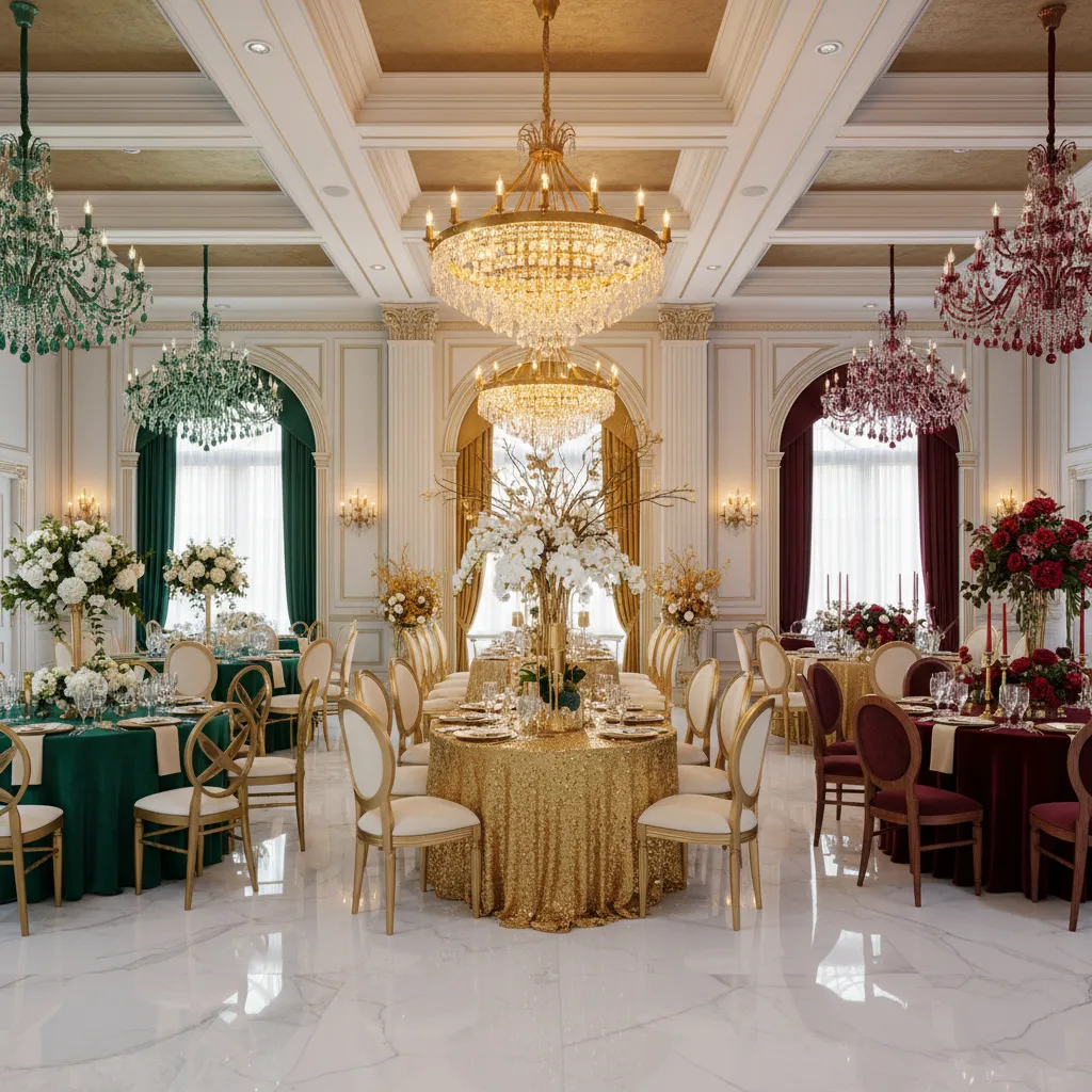 Emerald vs Gold vs Burgundy Banquet Hall Themes: Which Luxury Color Palette Works Best