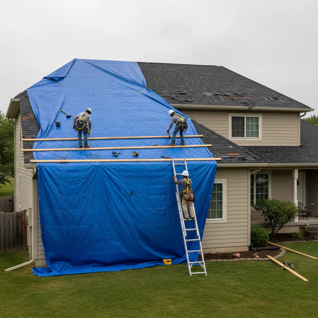 How Roofing Contractors Price Emergency Roof Tarping Services