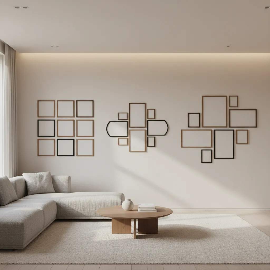 Empty Frame Wall Layouts Compared: Grid vs Organic vs Asymmetrical Designs