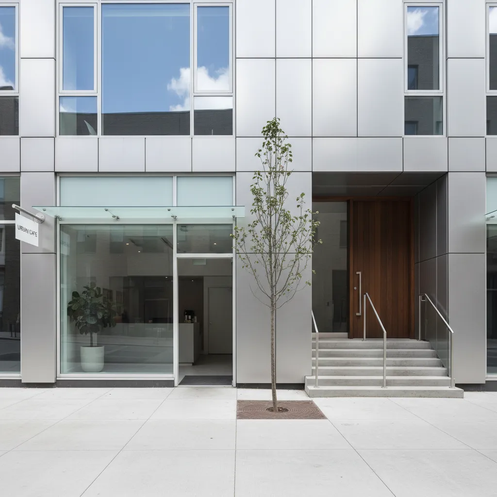 Edificio con dos accesos separados para local comercial y vivienda