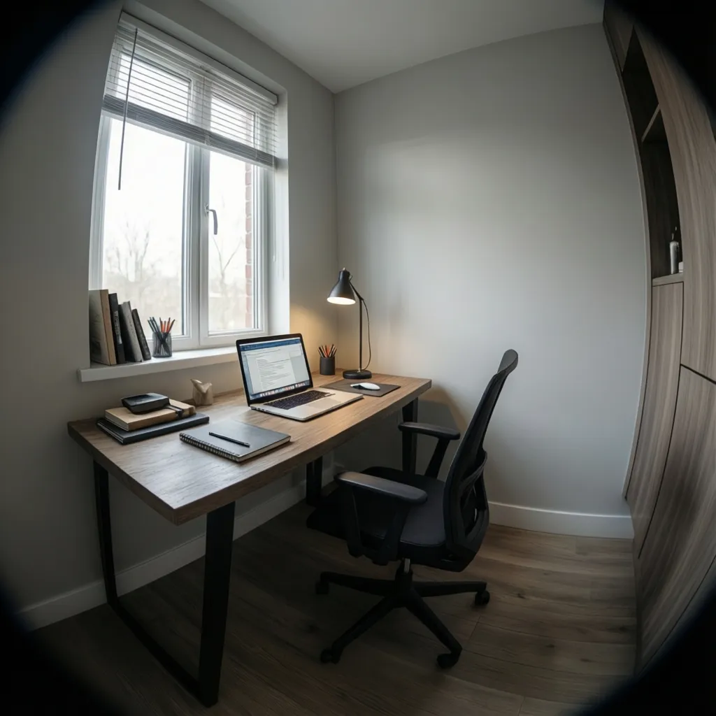 simple home desk setup for entry level remote work