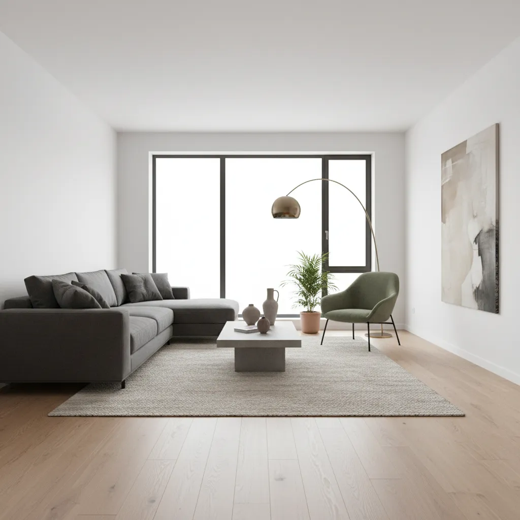 Equilibrio asimétrico en diseño de interiores