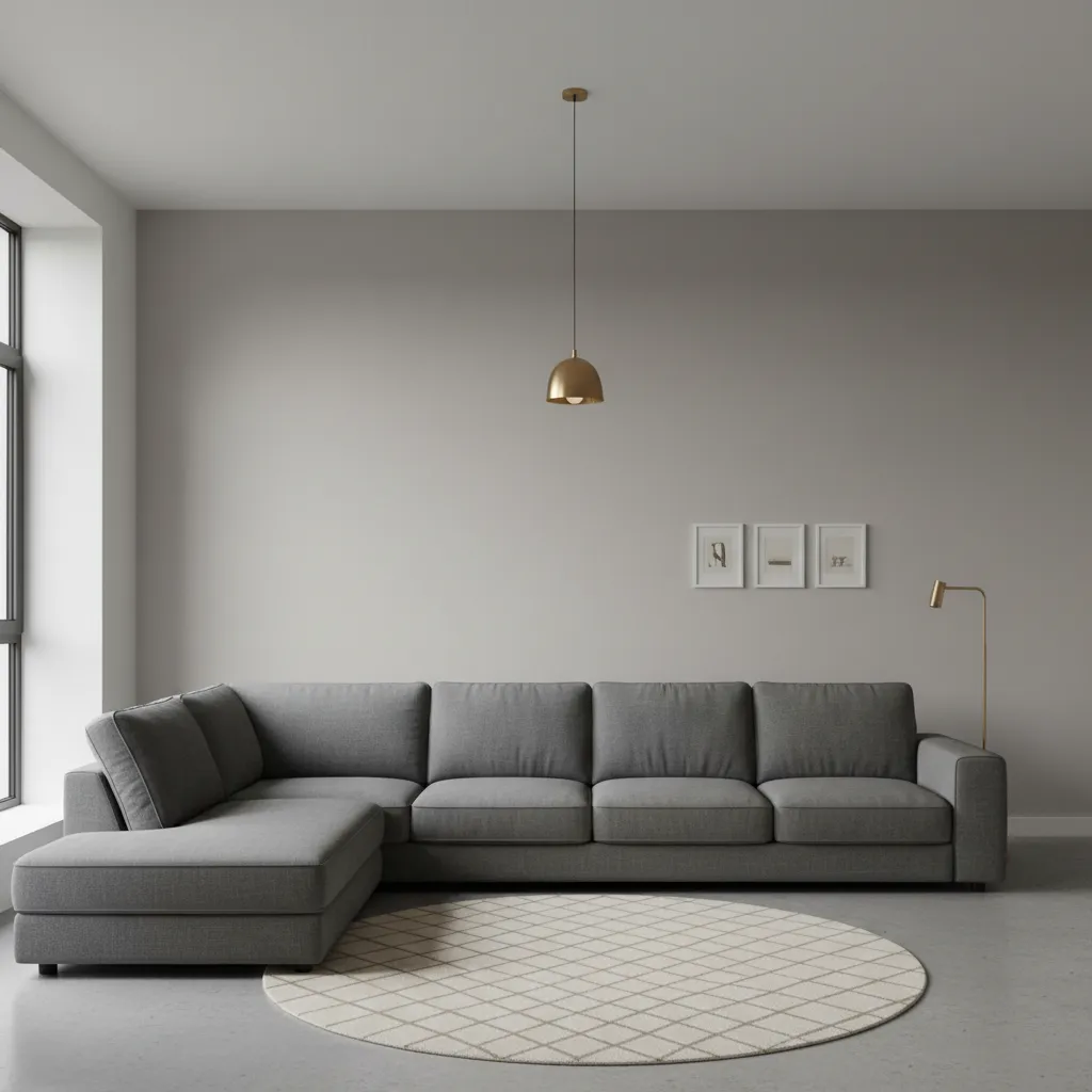 Ejemplo de salón con decoración desproporcionada