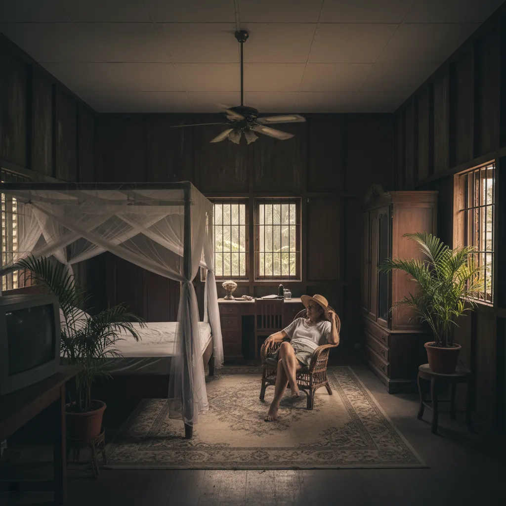 Casa con ventanas pequeñas y mala ventilación en clima cálido