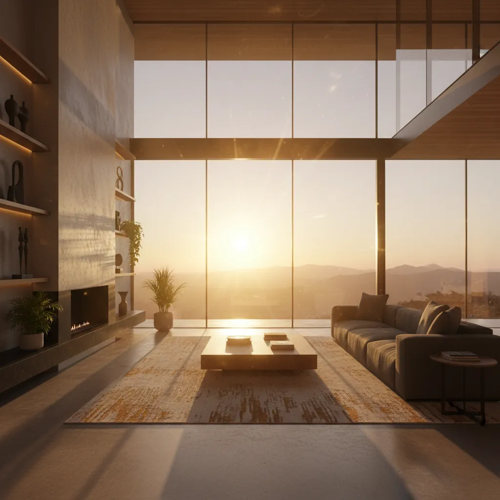 Ejemplo de puerta ventana mal ubicada con exceso de sol directo