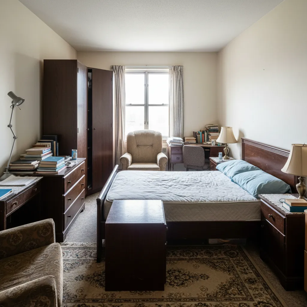 Habitación con mala distribución de muebles