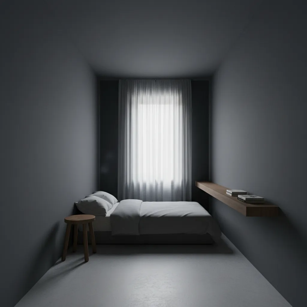 habitación con color de pintura demasiado oscuro que reduce la luz del espacio