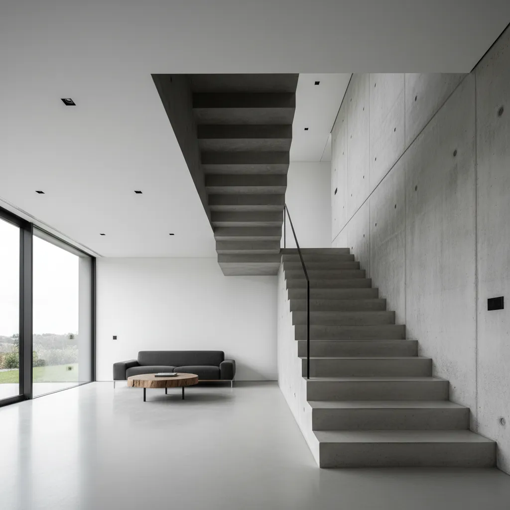 Diseños de escaleras de concreto para interiores