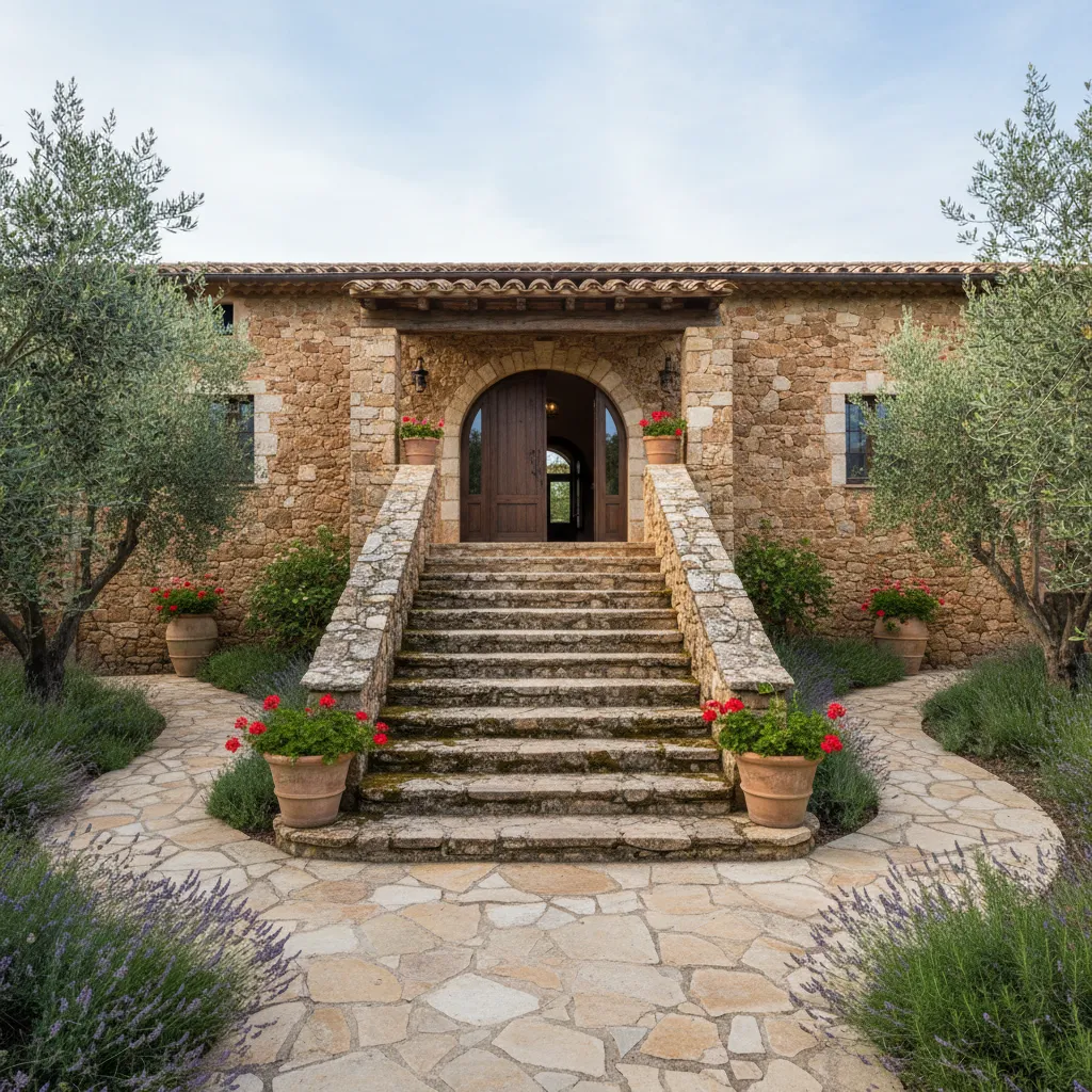 Diseñar escaleras exterior para casa de campo