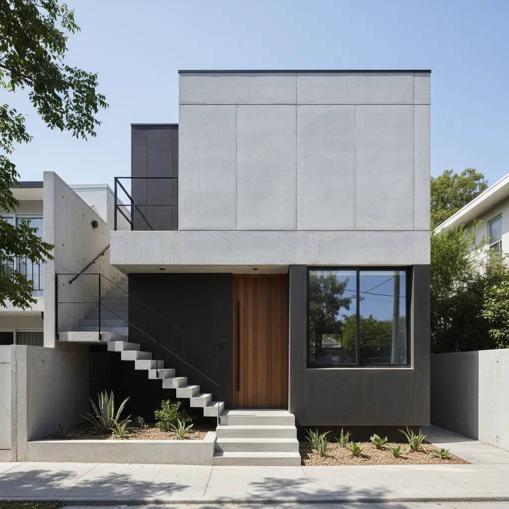 Diseño de escaleras exteriores para casas pequeñas