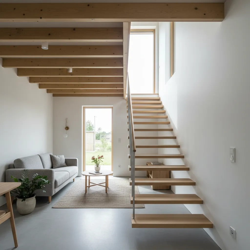 Diseños de escaleras de madera para casas pequeñas