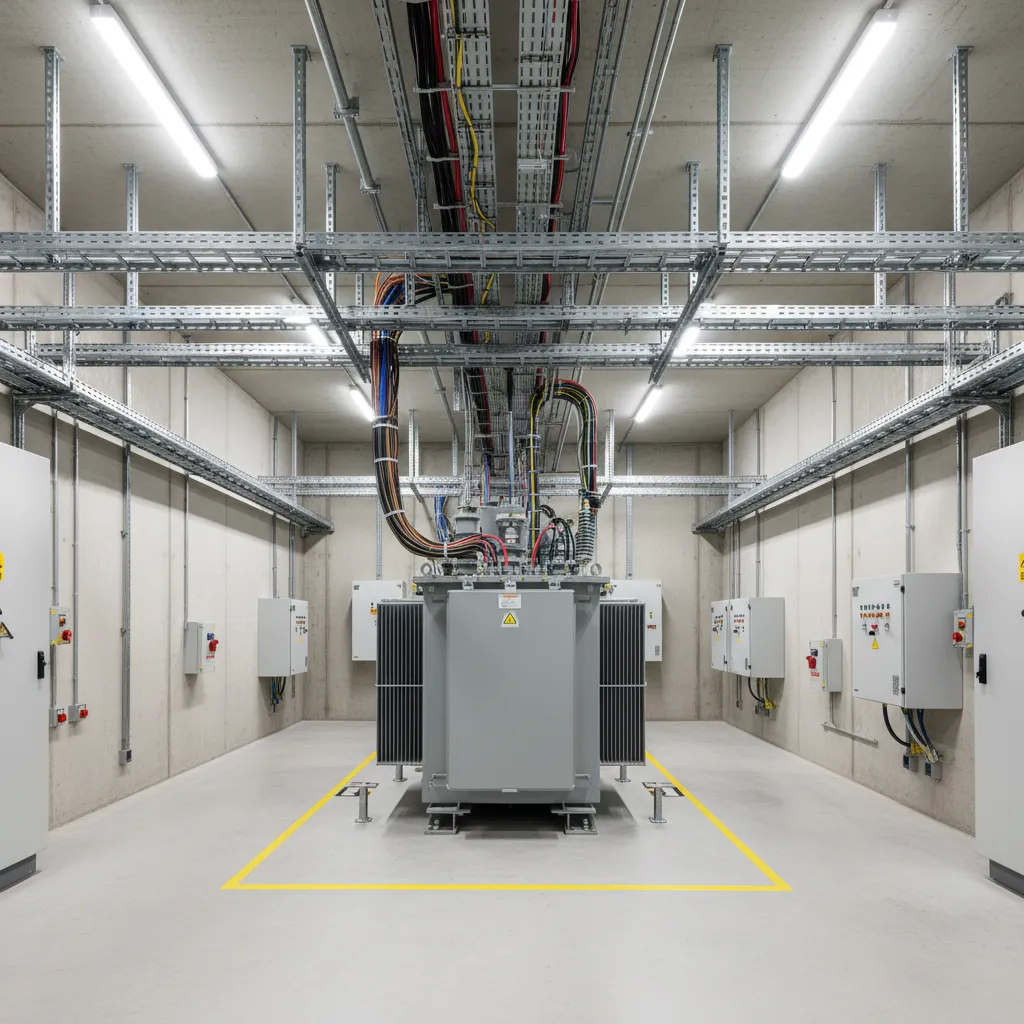 Espacio libre alrededor de un transformador para mantenimiento