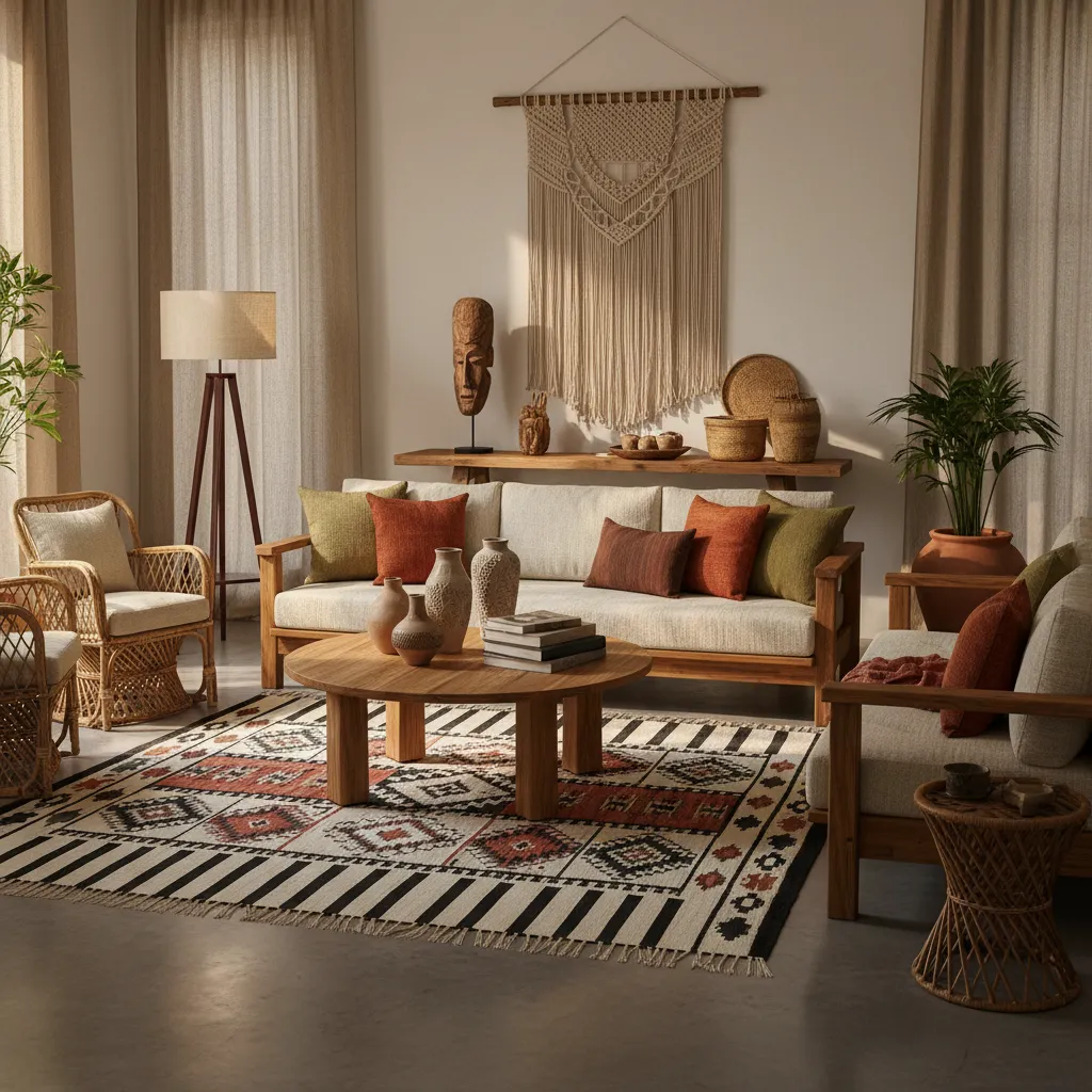 Estilo étnico en diseño de interiores: guía práctica