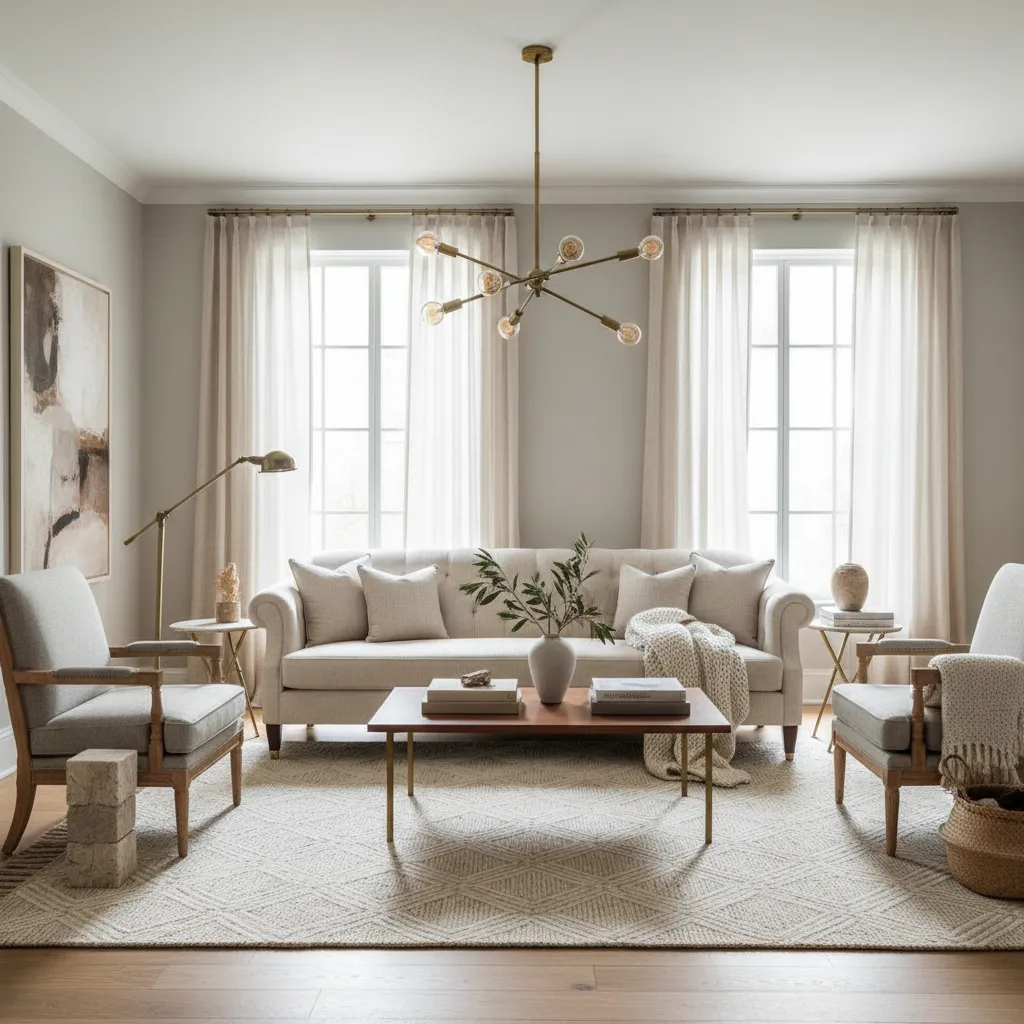 Estilo transicional en diseño de interiores