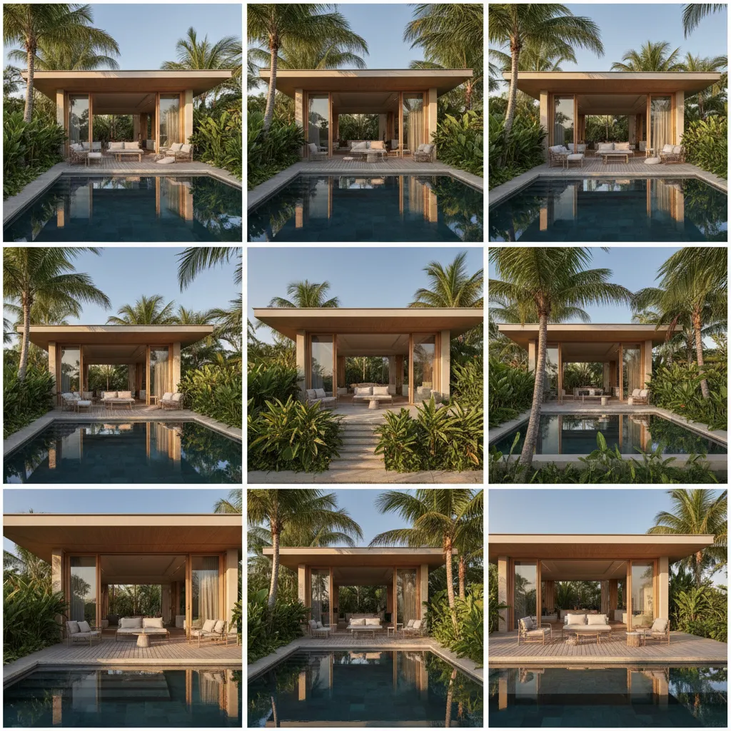 Diferentes estilos de casas modernas tropicales