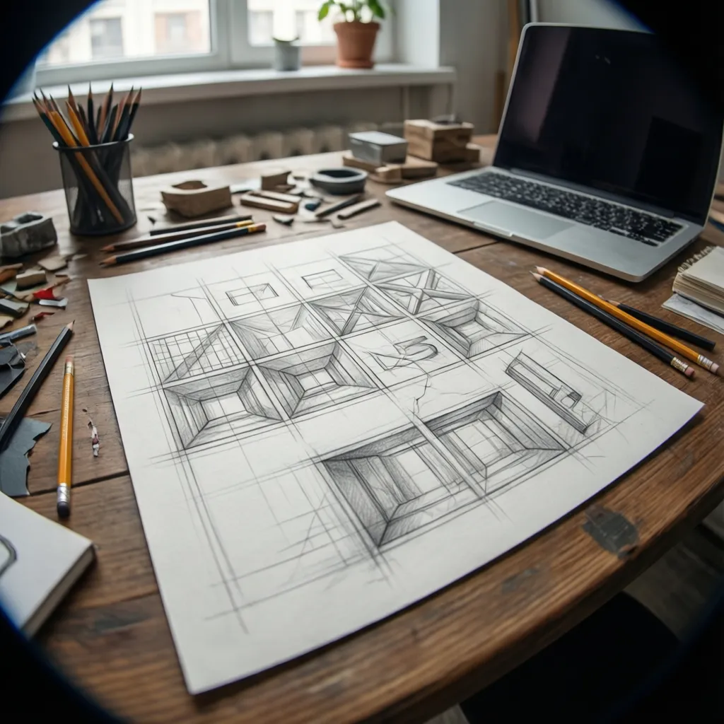 Proceso de organización de elementos en una tarjeta antes de imprimir