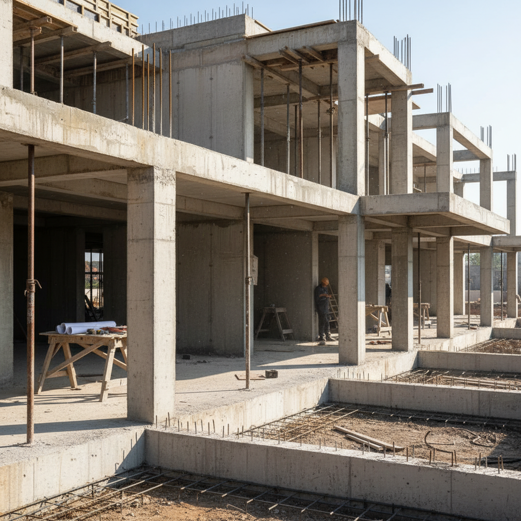 RCC columns beams and concrete structural frame