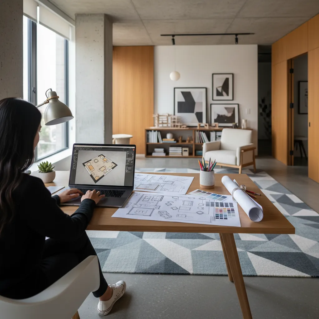 Estudio de diseño de interiores a distancia: guía práctica
