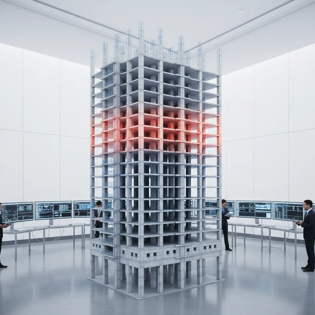 ETABS 3D structural model used for engineering model checking