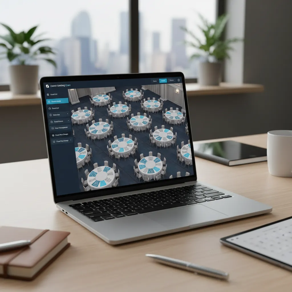 Digital seating chart planning with tables and guest assignments