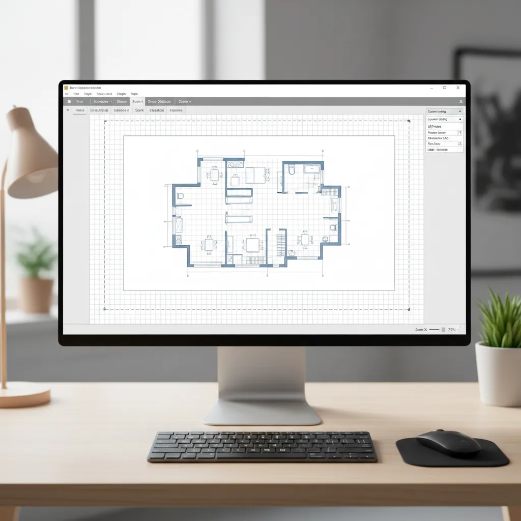 Excel page layout preview showing floor plan printing scale settings