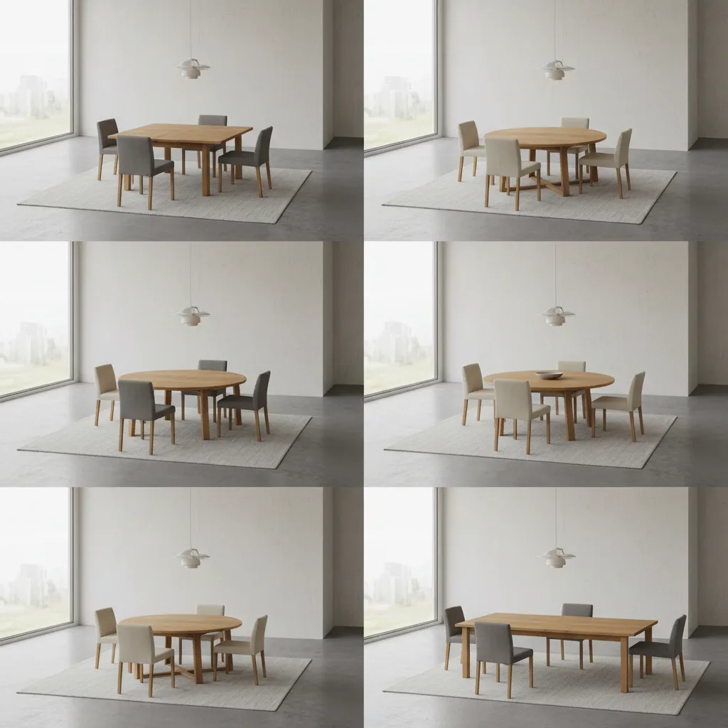 Square Dining Table With Leaf vs Round and Rectangular Expandable Tables