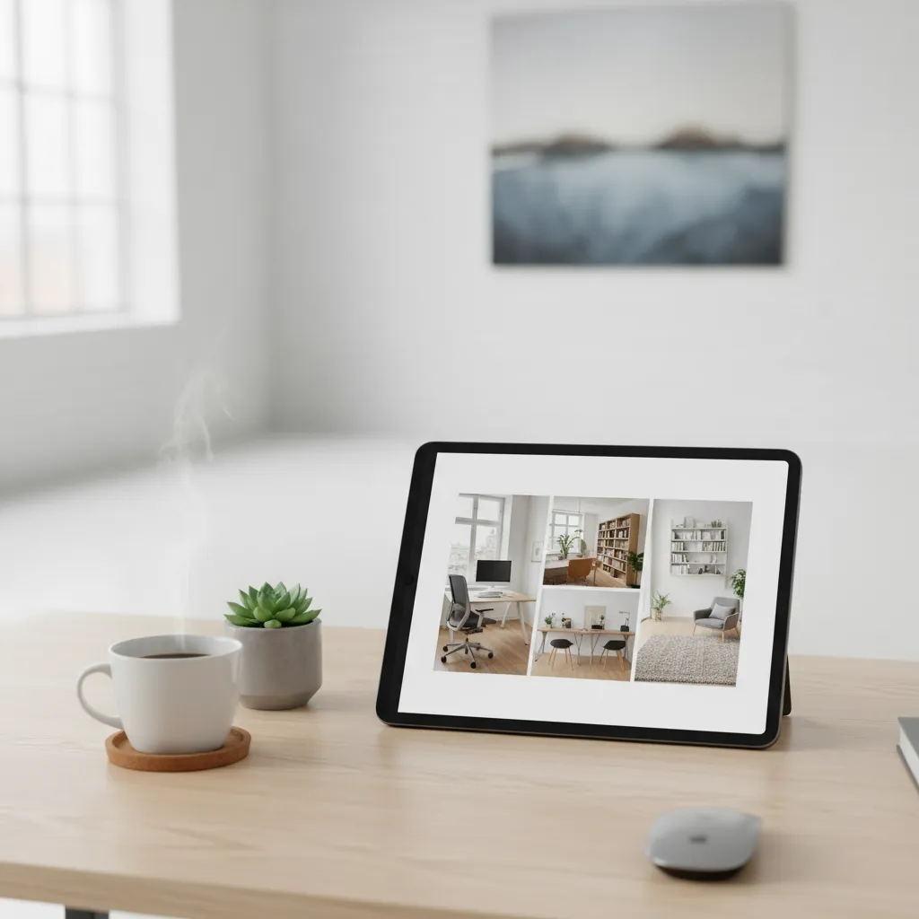 Pantalla mostrando galería de ideas de decoración interior