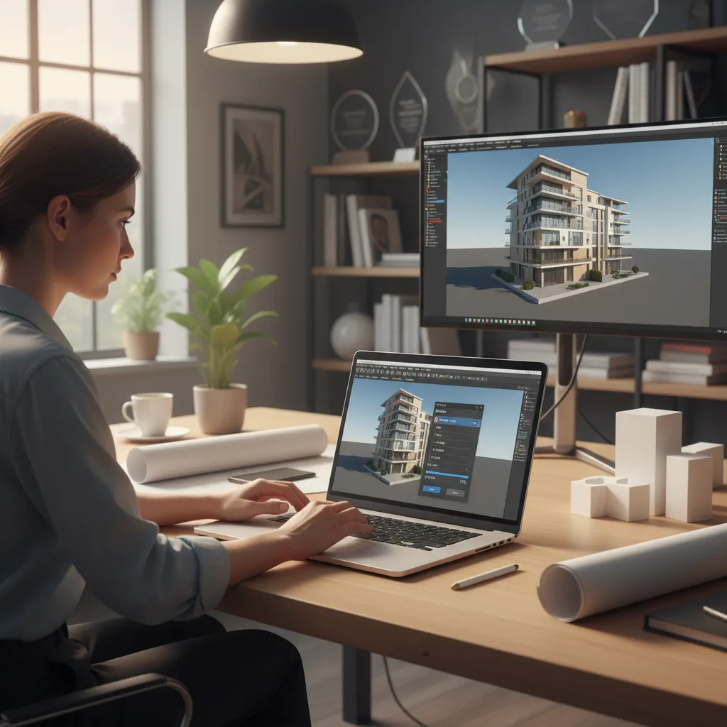 designer exporting floor plan files for sharing and presentation