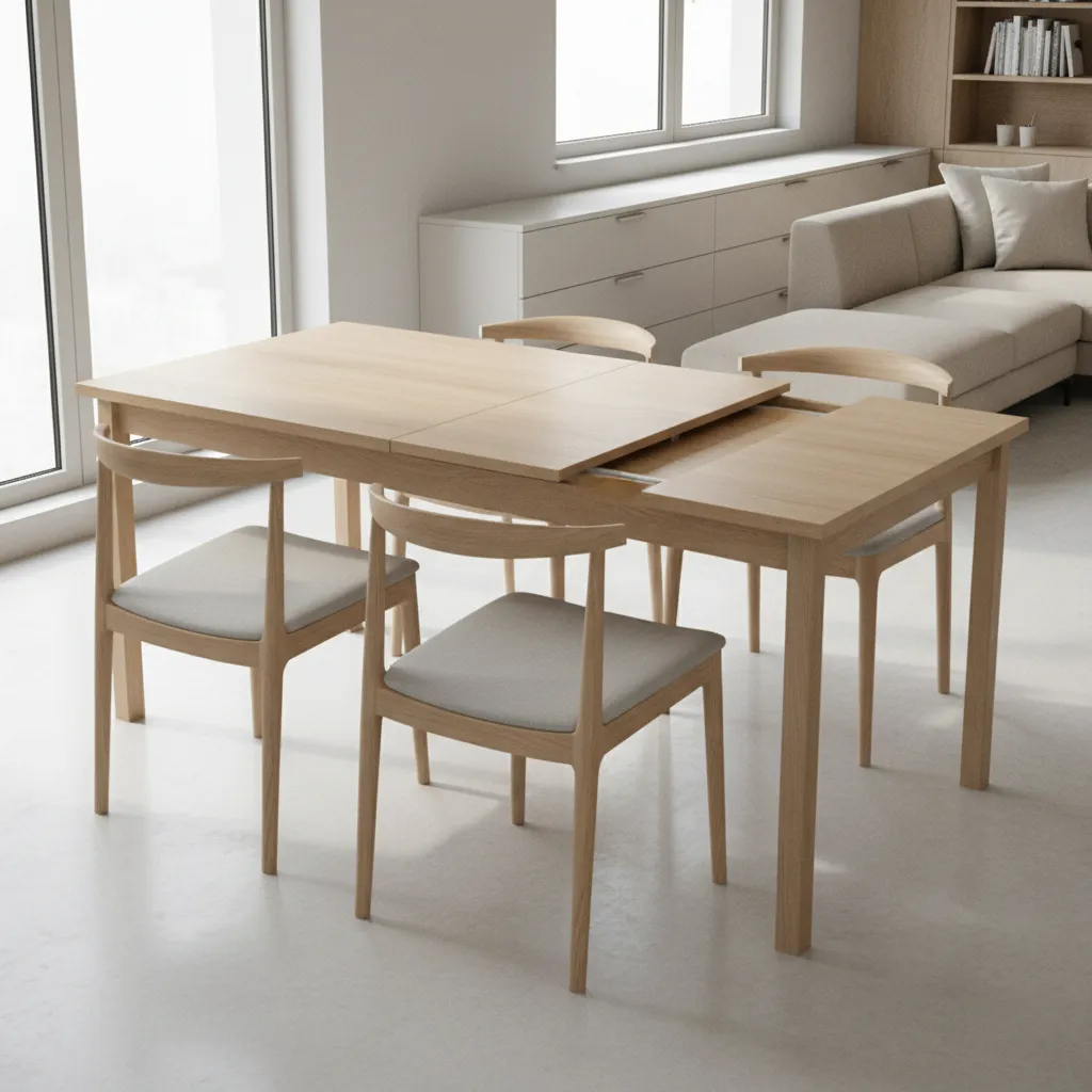 extendable dining table design for compact apartment living