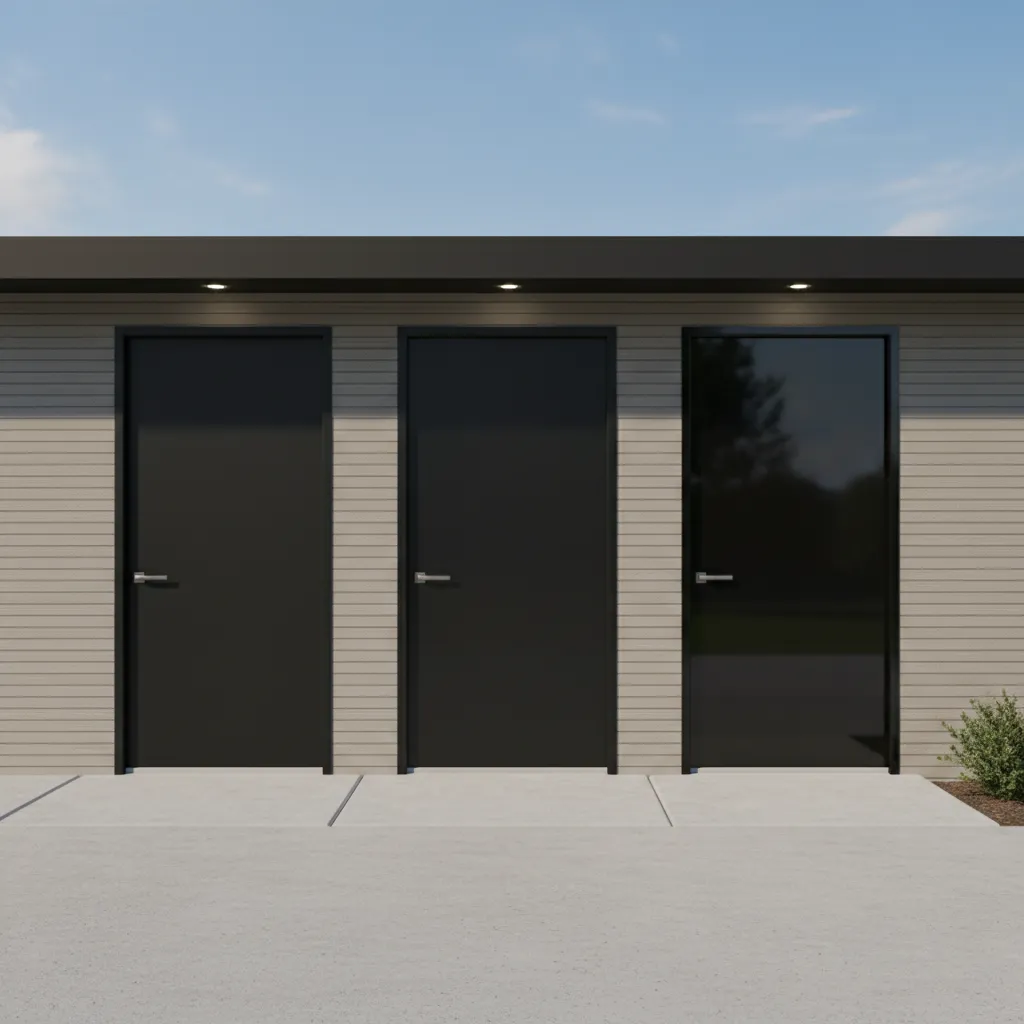comparison of matte satin and semi gloss paint finishes on exterior front door