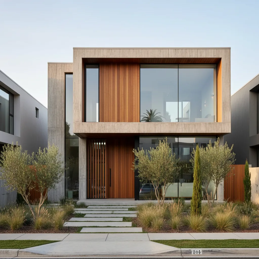 Diseños de fachadas de casas de dos pisos modernas