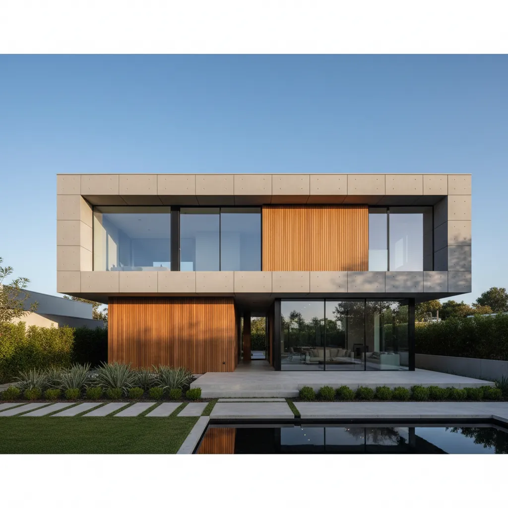 Diseño de casa moderna de dos pisos: fachadas que funcionan