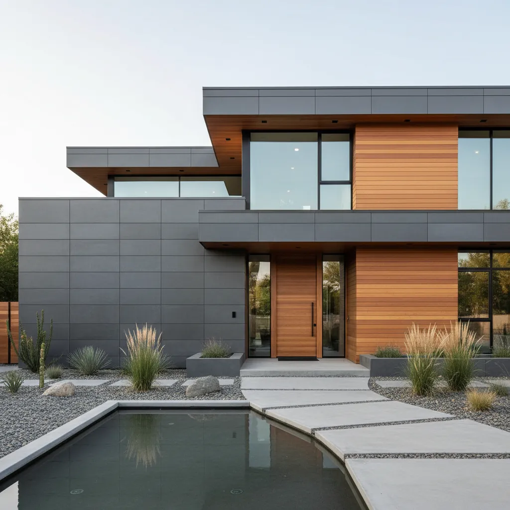 Diseño de casas: fachadas en gris modernas