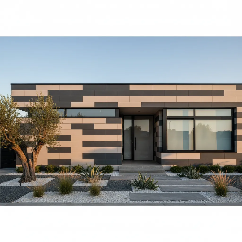 Diseño de fachadas ventiladas en casas de una planta