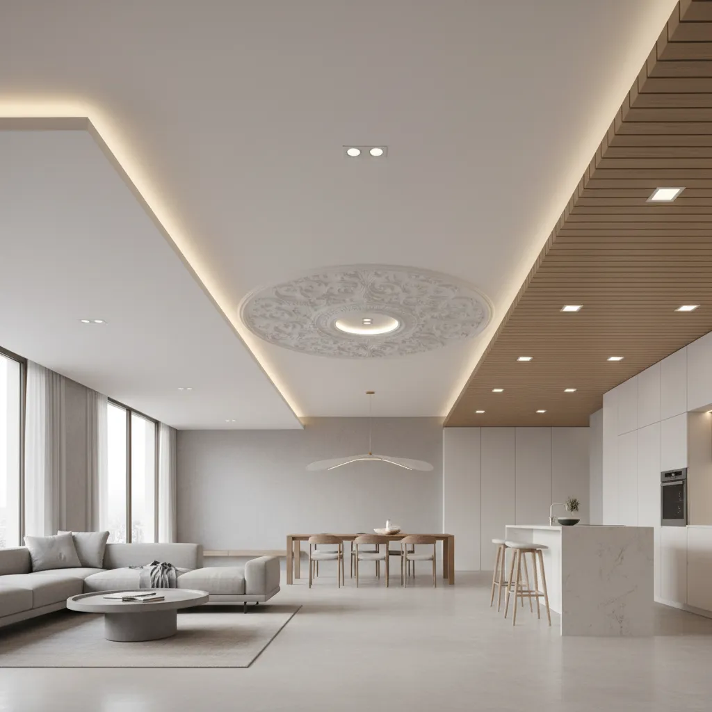 Gypsum vs POP vs PVC False Ceiling Cost: A practical cost comparison of gypsum, POP, and PVC false ceilings based on real project experience