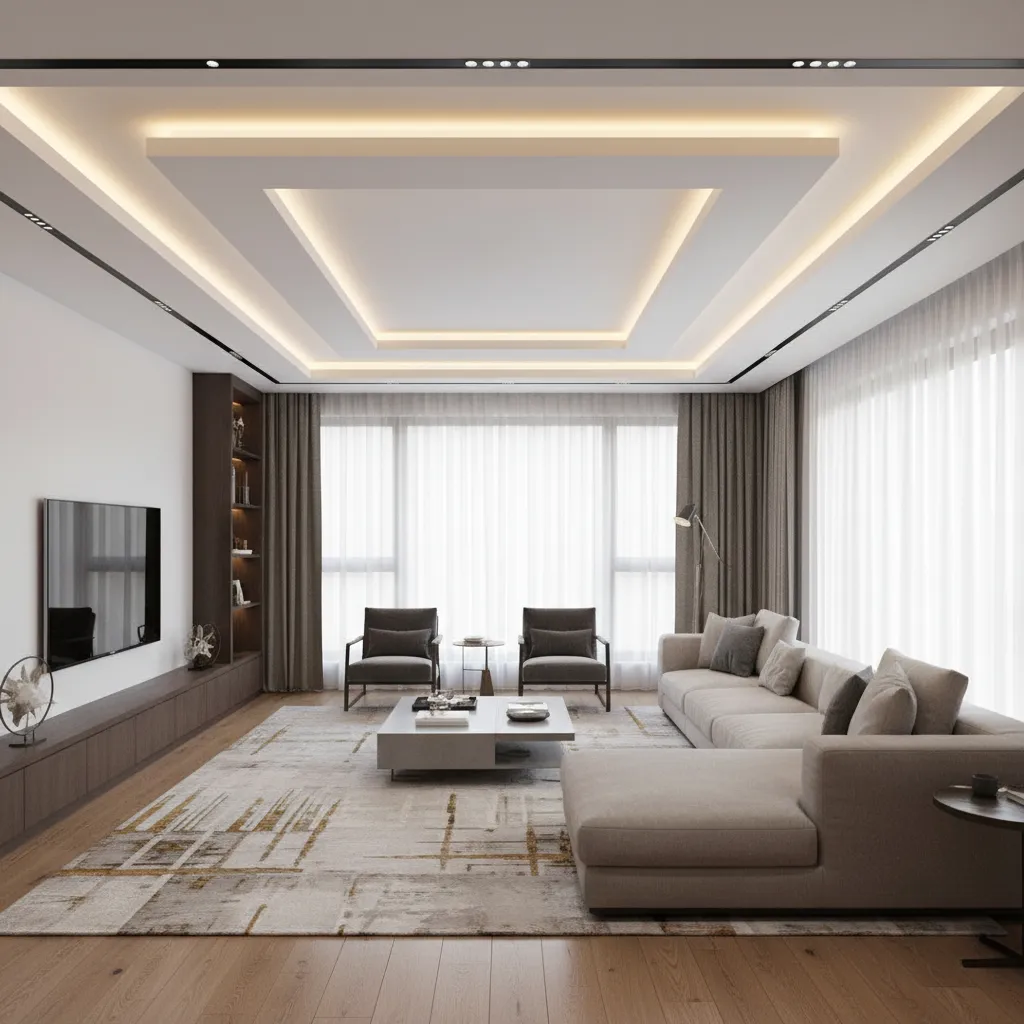 5 False Ceiling Design Ideas for a Rectangular Hall