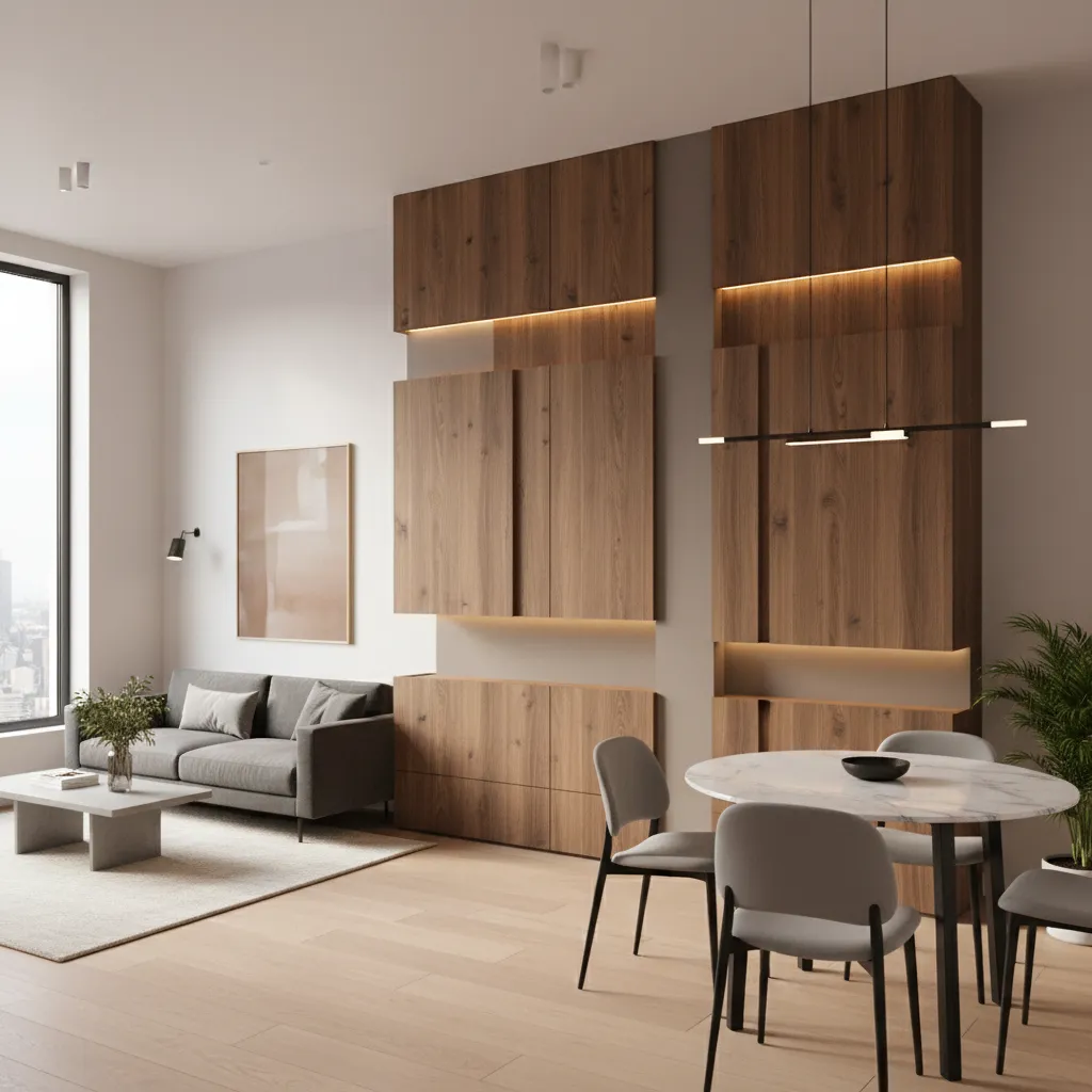 False Wall Design Trends in Urban Apartment Interiors: 5 modern false wall ideas I often use to transform compact city apartments into flexible, stylish living spaces