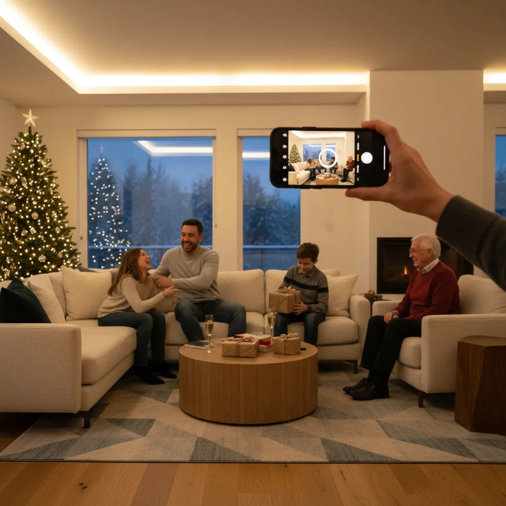 family moment captured in immersive 3D home video recording
