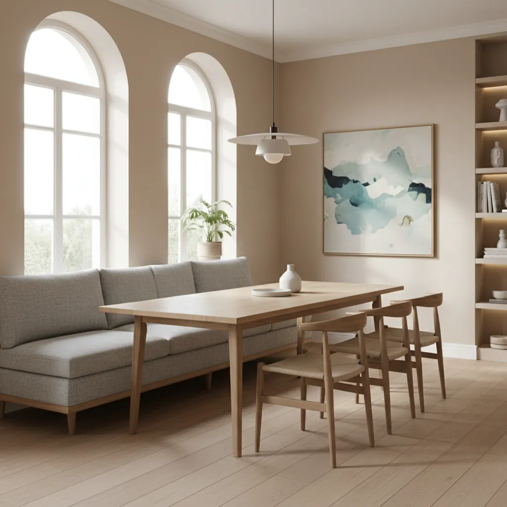 Family friendly dining sofa with durable easy clean upholstery