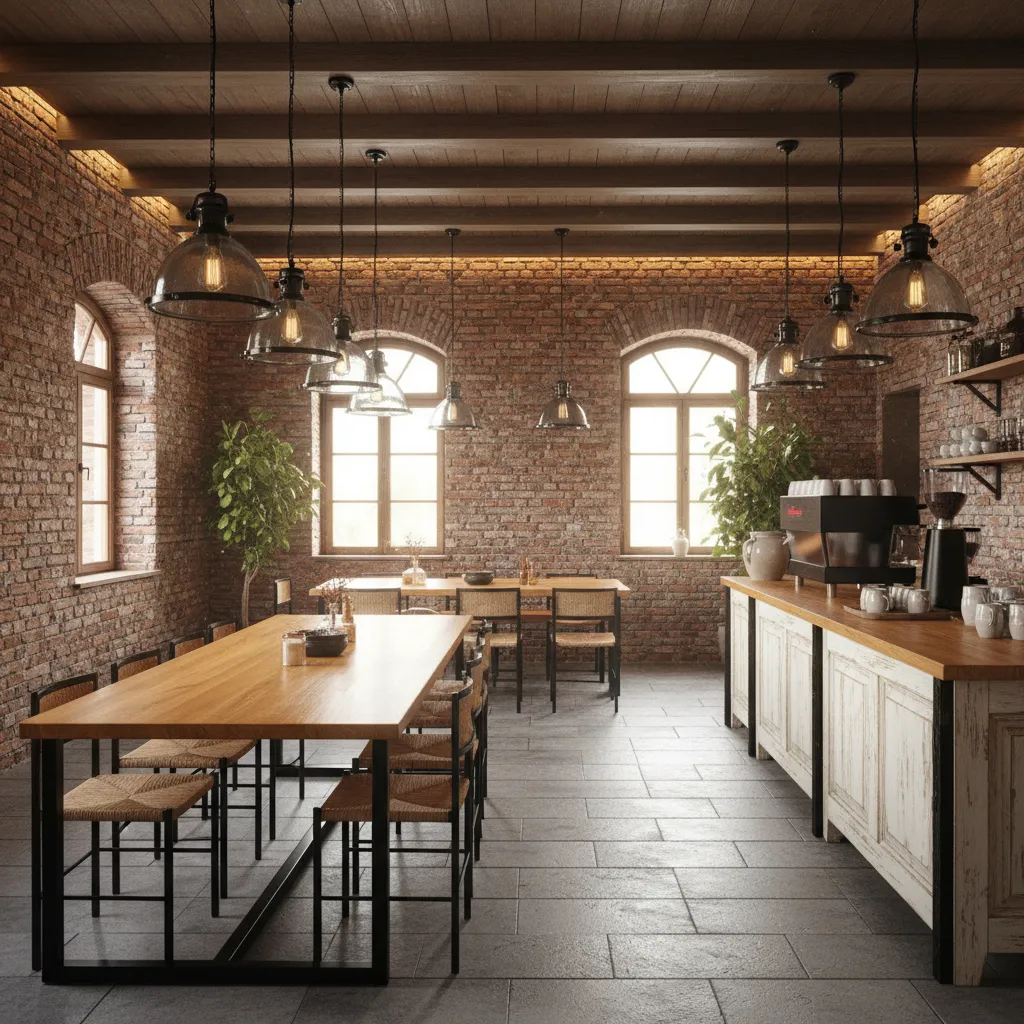 How Farmhouse Lighting Is Used in Cafes, Lodges, and Rustic Hospitality Spaces