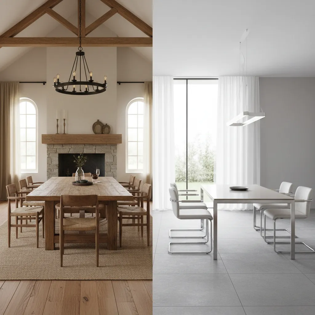 Farmhouse Table vs Modern Dining Table Design Cost and Durability Comparison