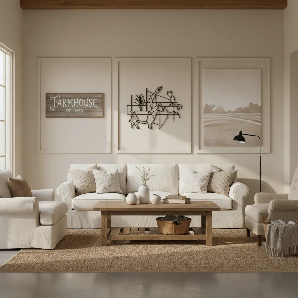 Farmhouse Wall Decor Materials: Wood vs Metal vs Canvas